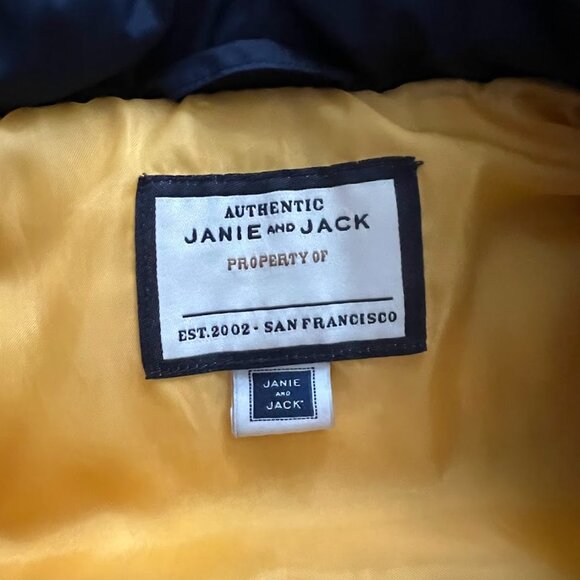 Janie and Jack Blue Yellow Boys Puffer Vest Winter Outerwear Size 3 4 - Picture 10 of 12